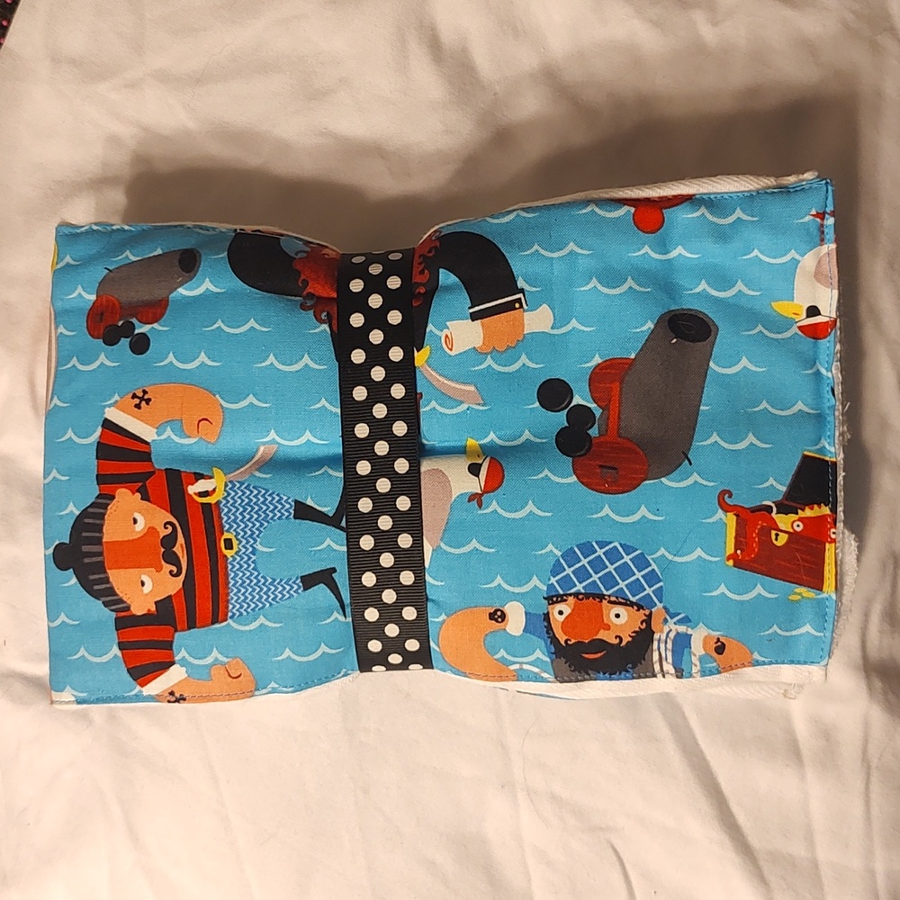 Baby Burp Cloth Gift Set Handmade-Pirates Gift Set
